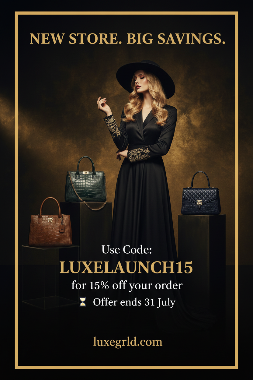 LUXELAUNCH15 Blonde Model Promo Banner
